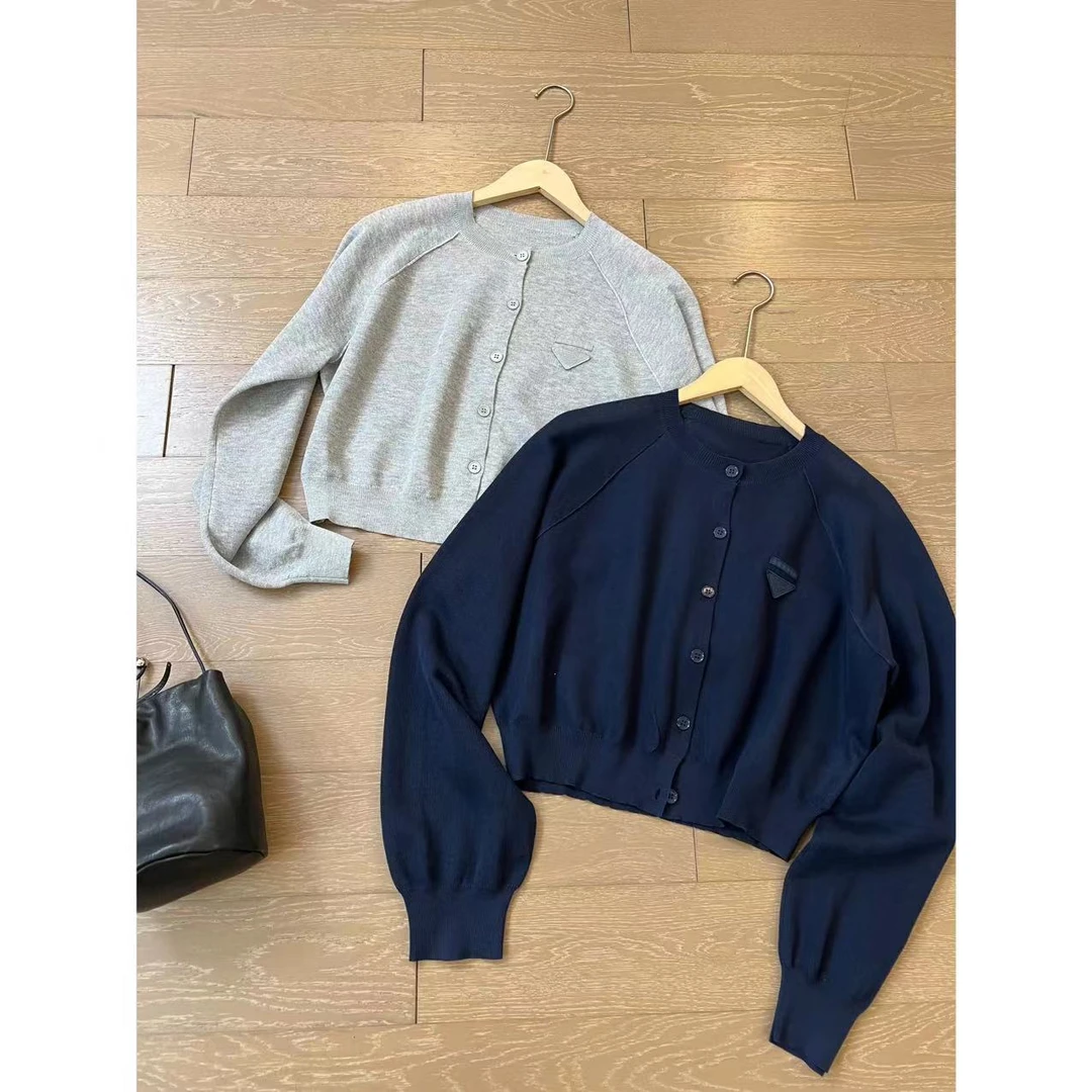 Zz/张张私服 2024早秋新款极简百搭三角标卫衣开衫 2408B3305