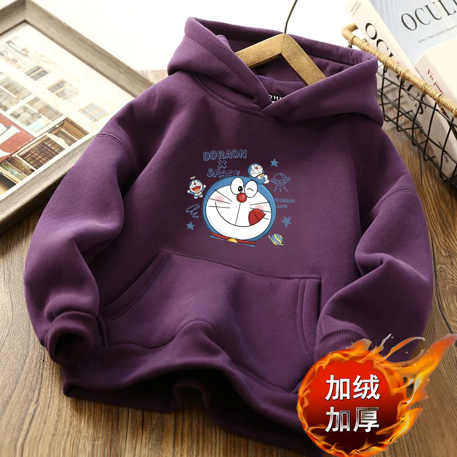 男童卫衣秋款2024新款爆款秋冬季女童日系加绒加厚保暖连帽卫衣潮