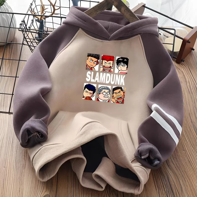 新款男童加绒卫衣一体绒中大童加厚拼接连帽潮款男孩子儿童卫衣帅