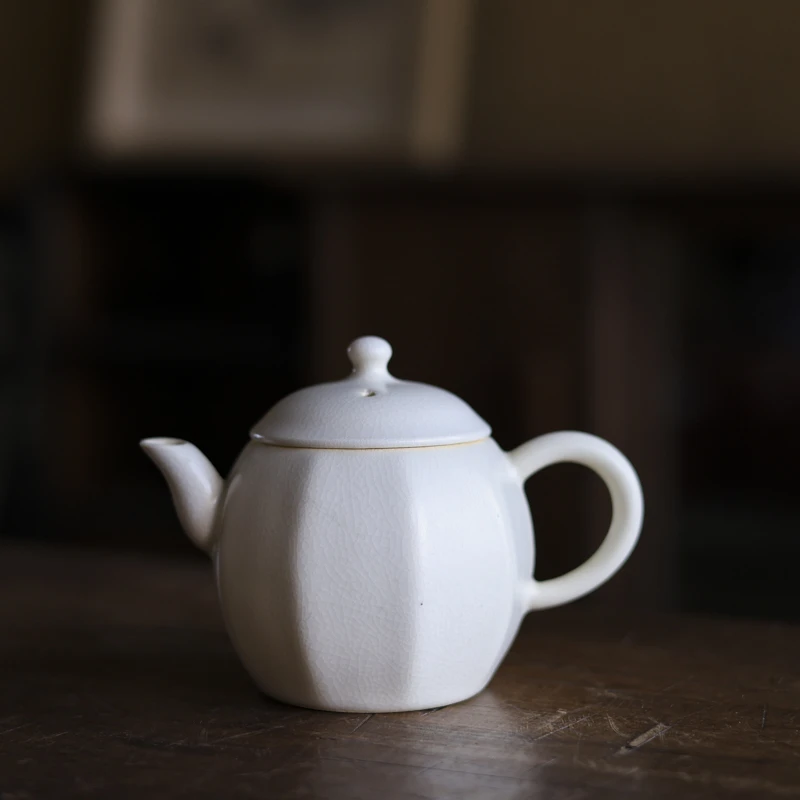 【静姐小院】梵山堂高端功夫茶具-九方小品壶(白色)（W0096）