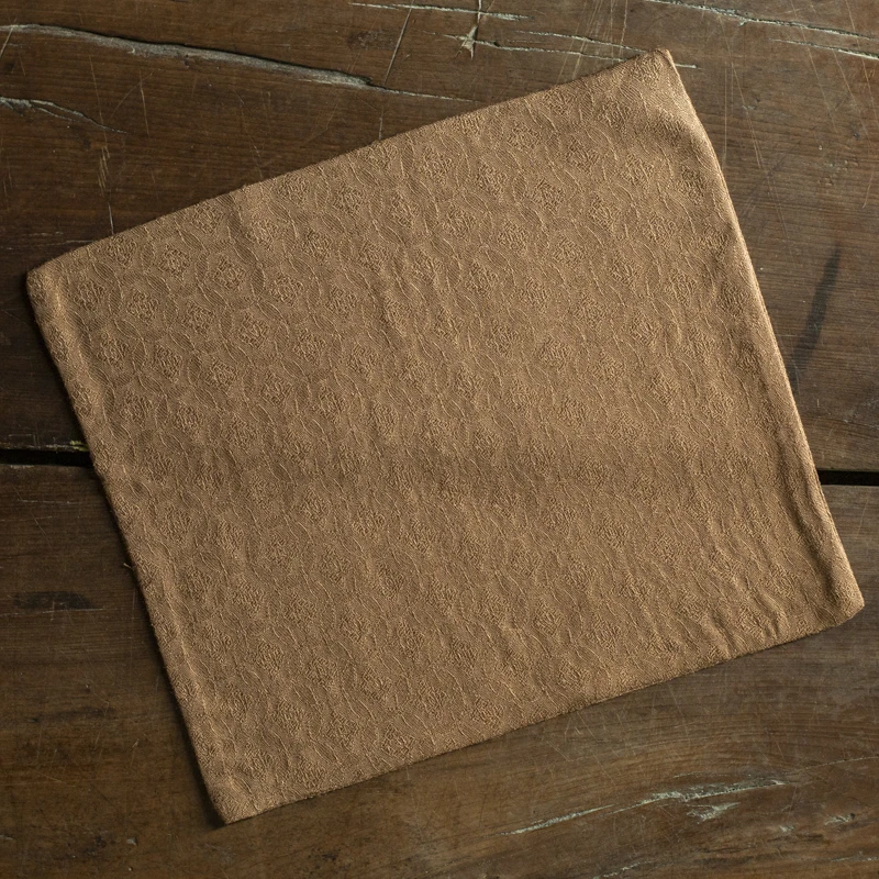【静姐小院】钱纹咖色棉布茶巾（V1147）23mm*20mm