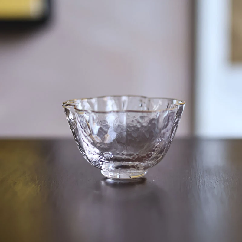 【静姐小院】描金五花瓣品杯（X9096）