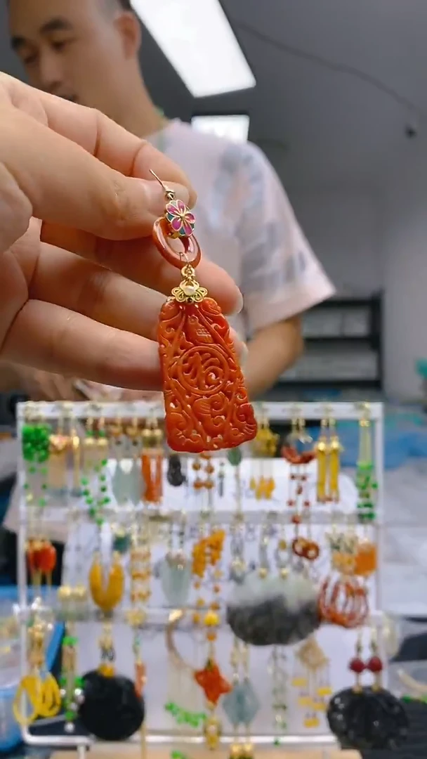 【闪购商品】翡翠耳饰合金143翡翠耳钩