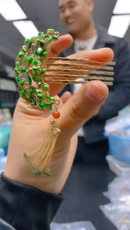 【闪购商品】翡翠耳饰未镶嵌0215翡翠发簪·多样性发货