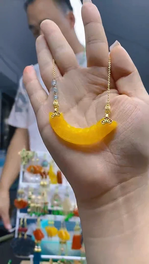 【闪购商品】翡翠耳饰合金0193翡翠锁骨链