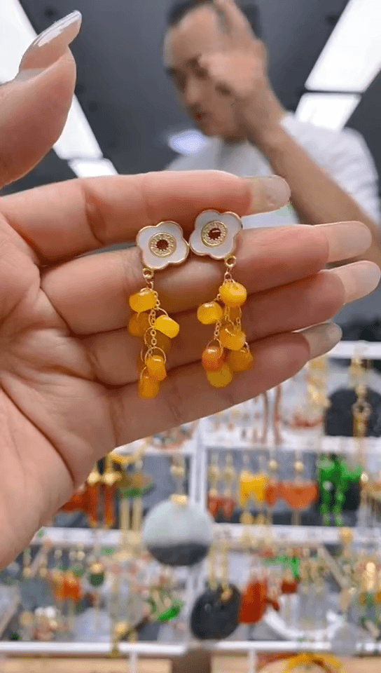 【闪购商品】翡翠耳饰合金223翡翠耳钉