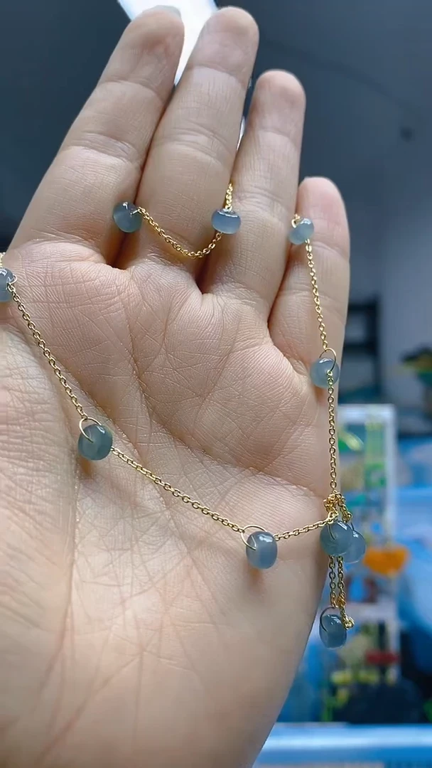 【闪购商品】翡翠耳饰合金346翡翠锁骨链