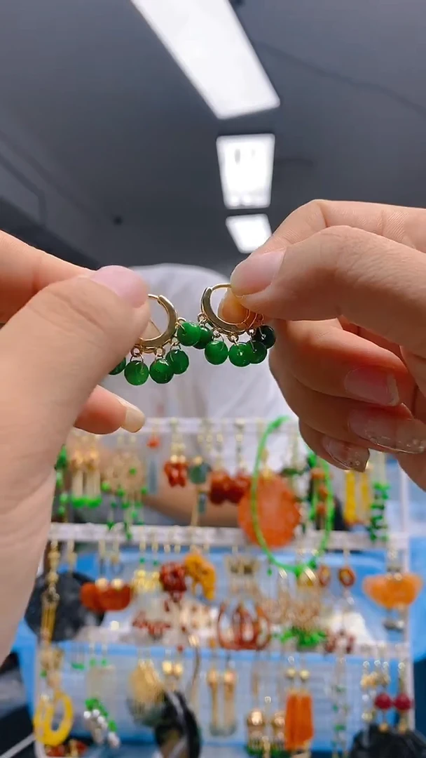 【闪购商品】翡翠耳饰合金420翡翠耳包