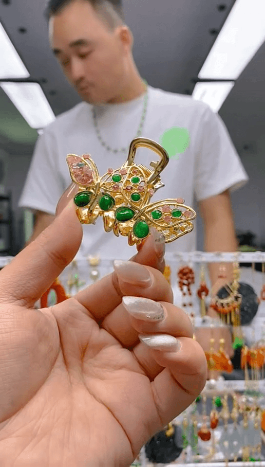 【闪购商品】翡翠耳饰合金155翡翠发簪