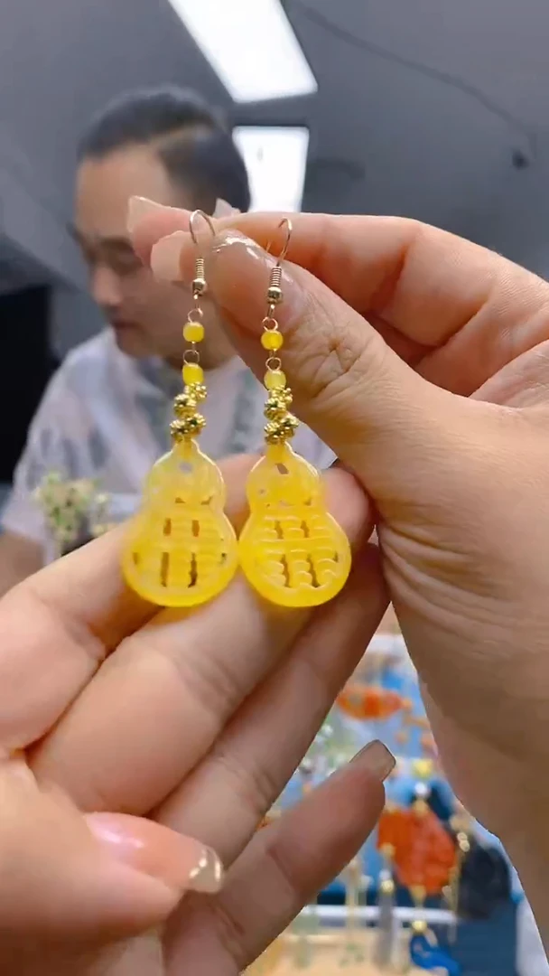 【闪购商品】翡翠耳饰合金0297翡翠耳钩