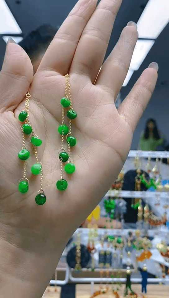 【闪购商品】翡翠耳饰合金339翡翠耳线