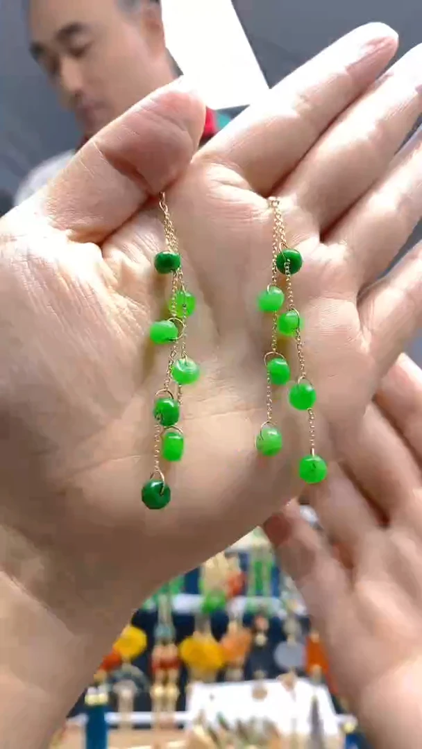 【闪购商品】翡翠耳饰合金106翡翠耳线