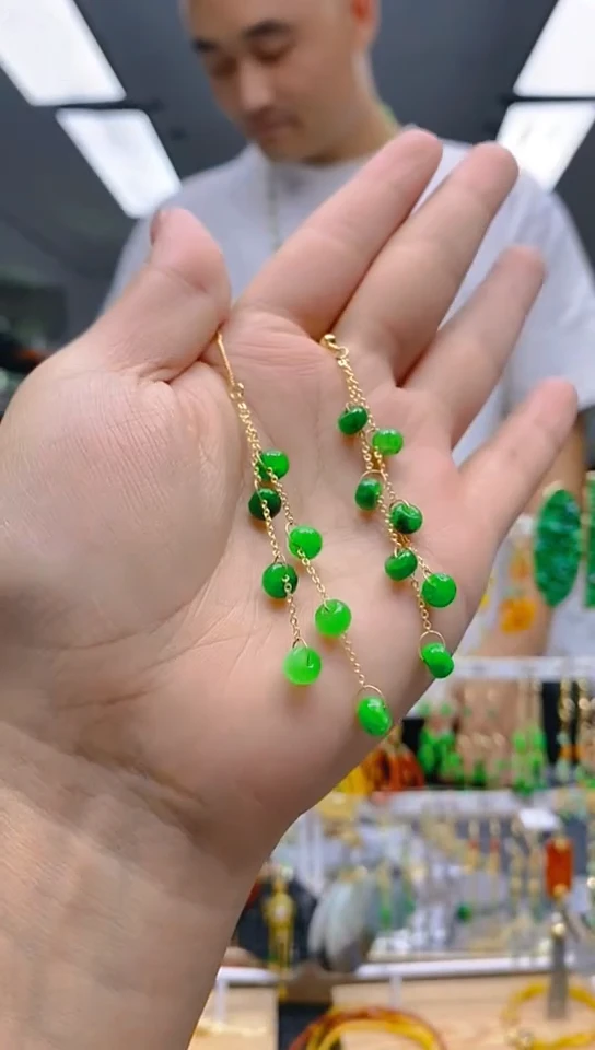 【闪购商品】翡翠耳饰合金117翡翠耳线