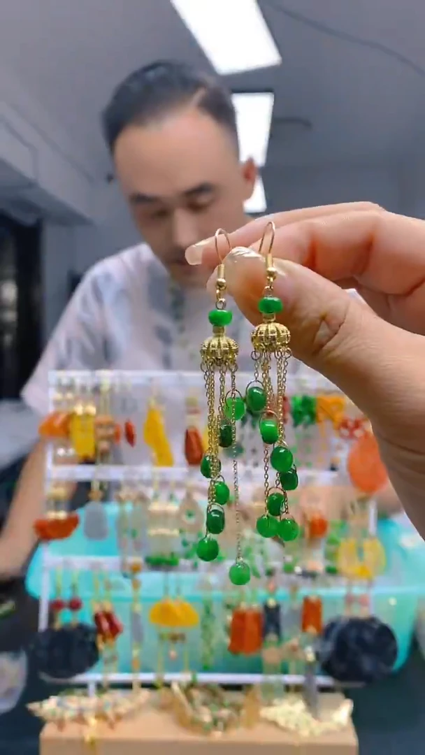 【闪购商品】翡翠耳饰合金0226翡翠耳钩