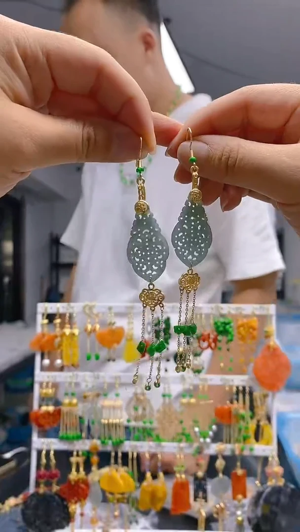 【闪购商品】翡翠耳饰合金259翡翠耳钩