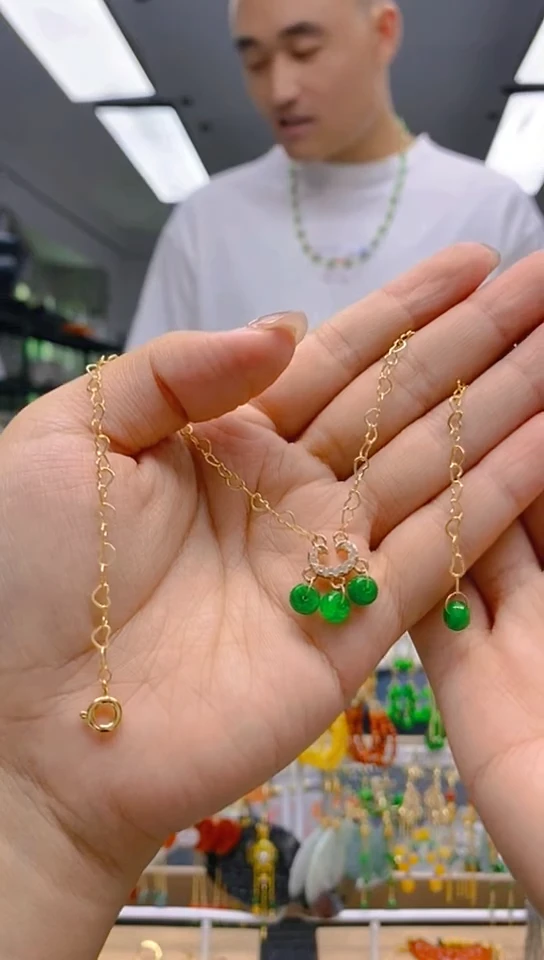 【闪购商品】翡翠耳饰合金232翡翠脚链