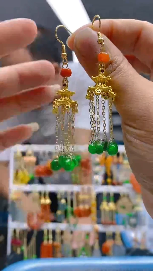 【闪购商品】翡翠耳饰合金270翡翠耳钩