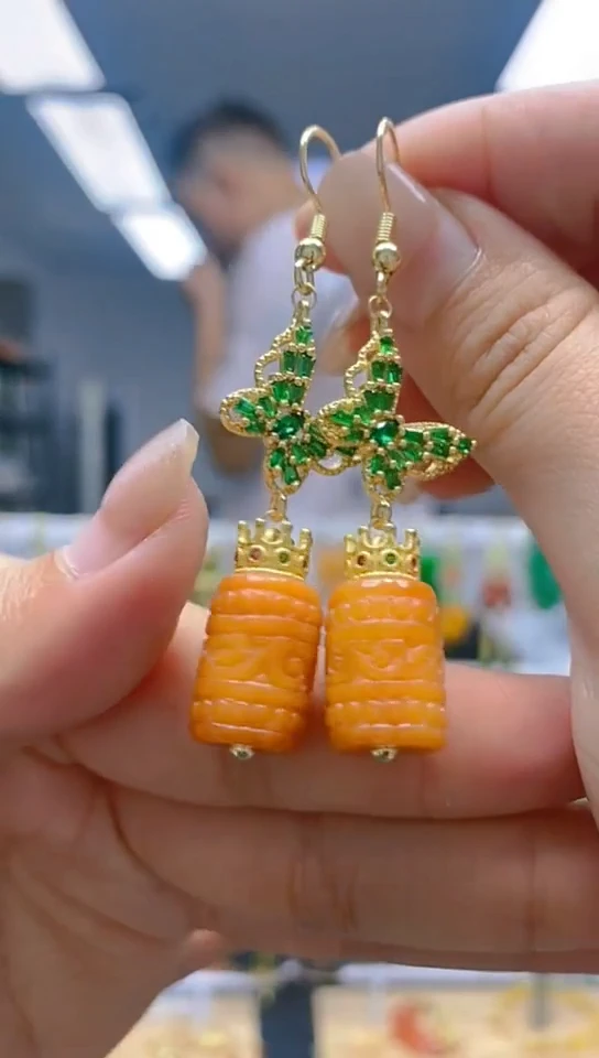 【闪购商品】翡翠耳饰合金217 翡翠耳钩