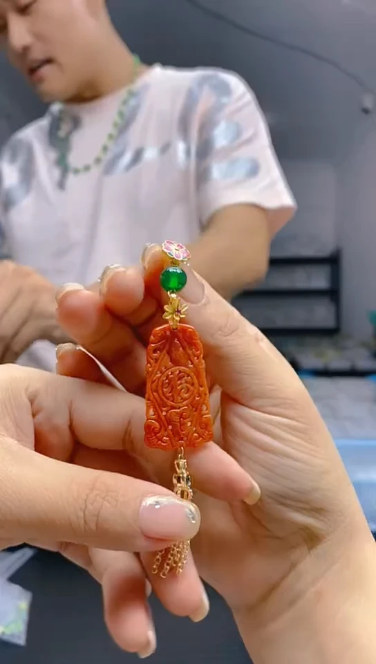 【闪购商品】翡翠耳饰合金063翡翠压襟