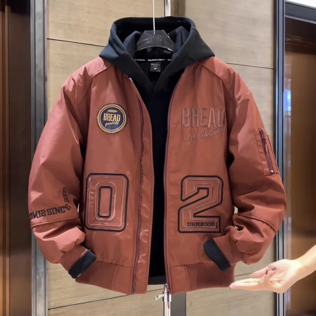 美式潮牌复古保暖春秋薄短款款刺绣棒球服情侣修身夹克外套