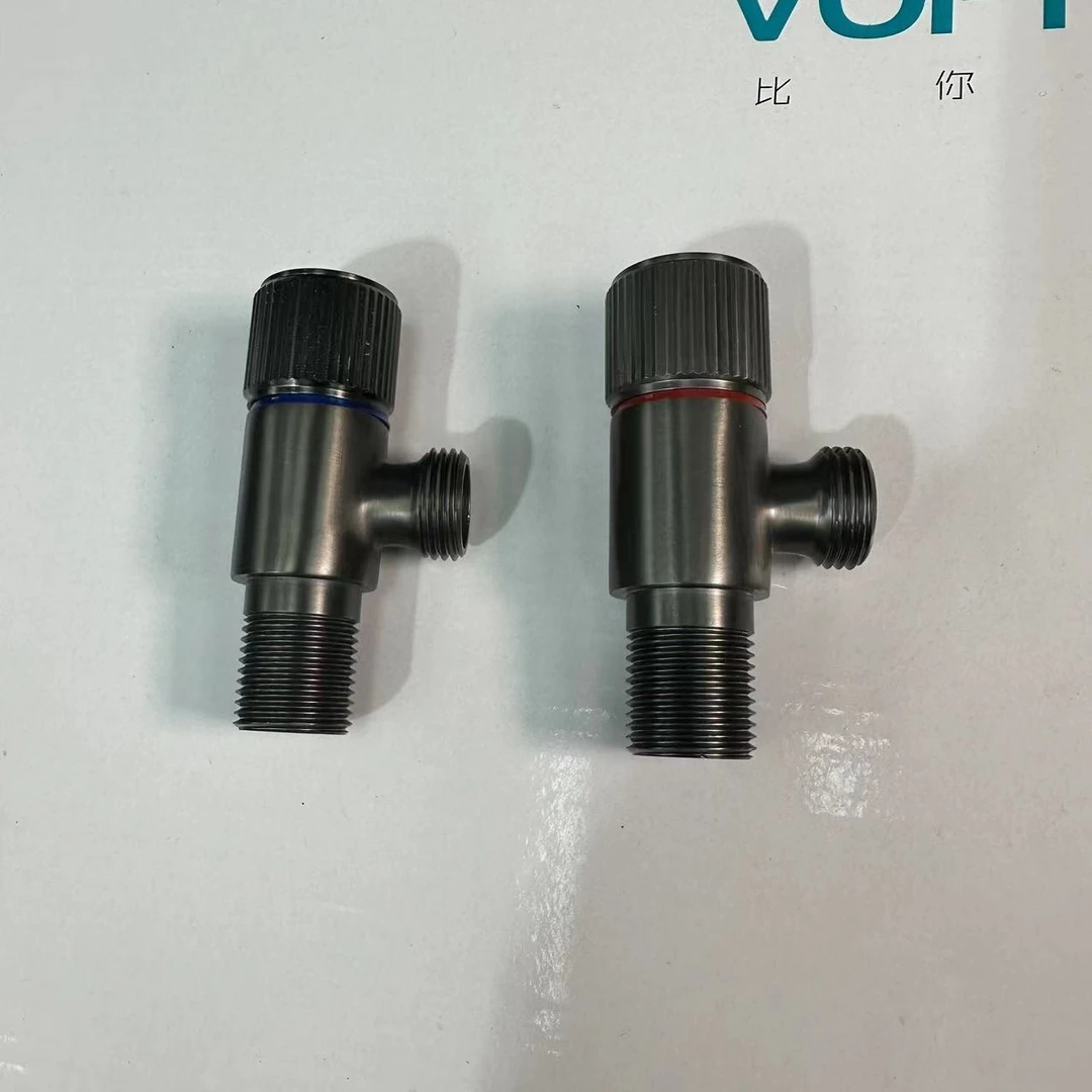 VOPPO沃泊枪灰色黄铜三角阀家用洗脸盆热水器马桶止水阀16011