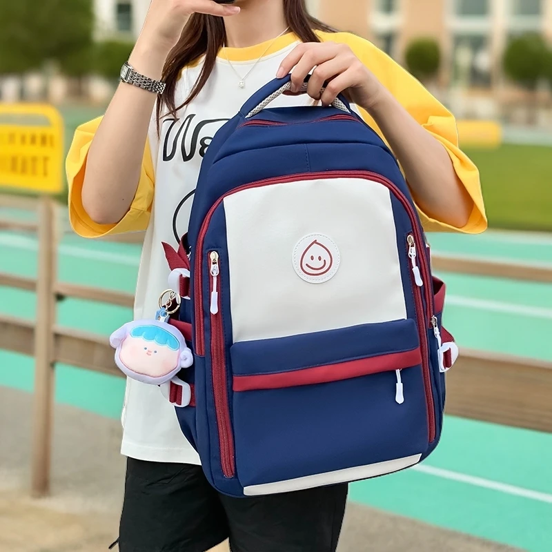 韩版学生减负双肩包时尚小学生高中生书包双肩背百搭女孩小众古风