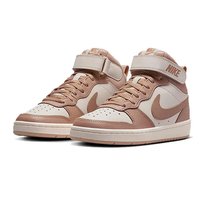 Nike耐克秋冬Court奶茶色GS中帮舒适板鞋休闲鞋CD7782-125