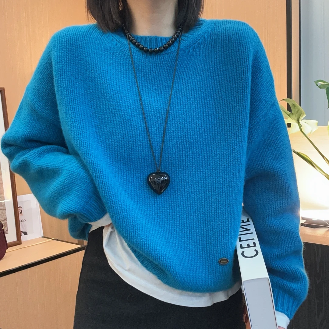 100%羊毛秋冬新款针织套头毛衣长袖圆领下小标9531【不可机洗】