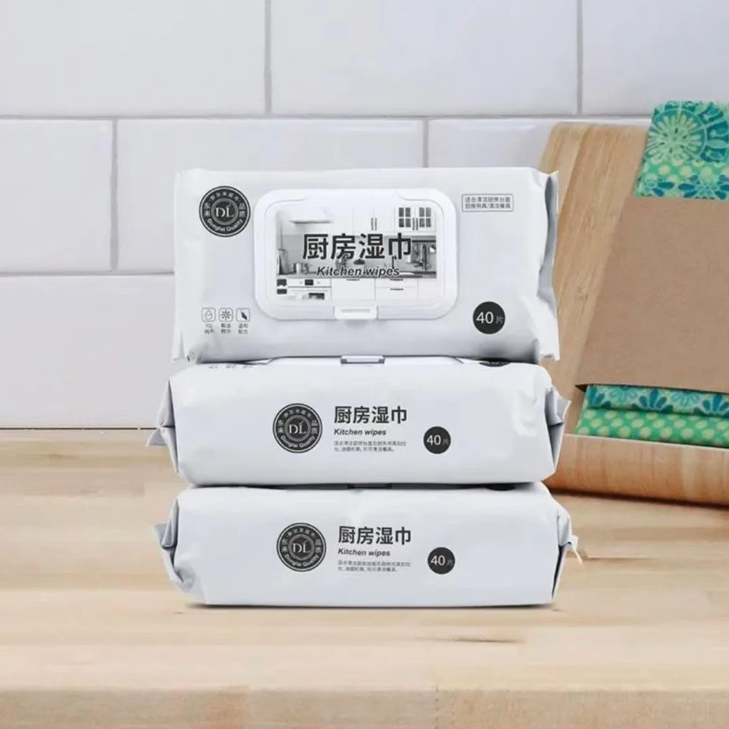 东来 厨房湿巾 40片 椰油精华 温和配方 去污 去油