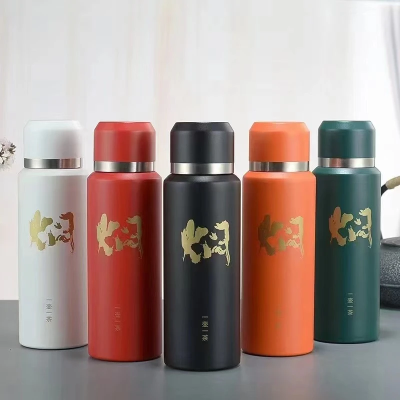新款保温杯316不锈钢焖茶杯老白茶闷茶杯车载家用带茶隔便携水杯