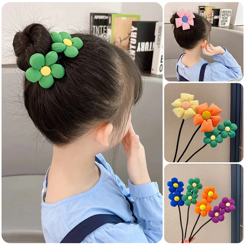 【爱咪儿】儿童花朵盘发杆可爱女童丸子头盘发神器小女孩发饰头饰