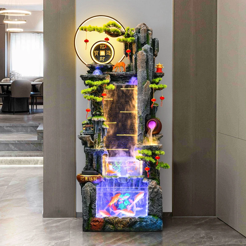 好运流水假山喷泉送礼客厅阳台循环水景加湿摆件办公室美观装饰