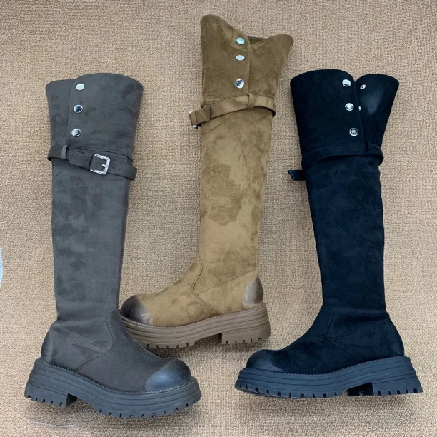 【新疆包邮】7588-69厚底高筒靴时尚潮流