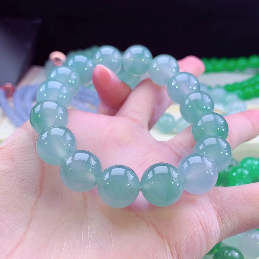 翡翠手链未镶嵌卡13mm