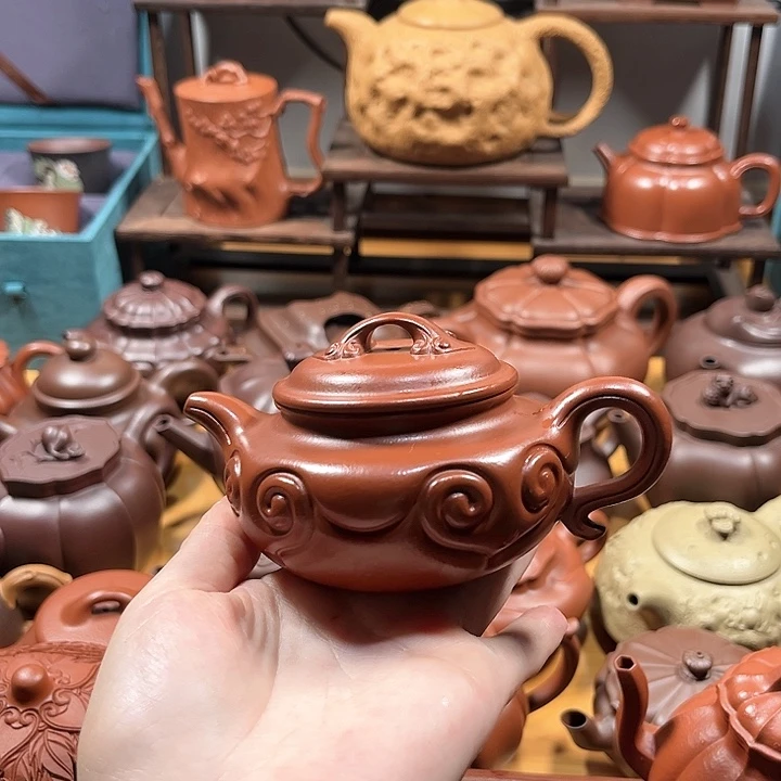 本山绿泥茶壶品*原矿朱泥160毫升