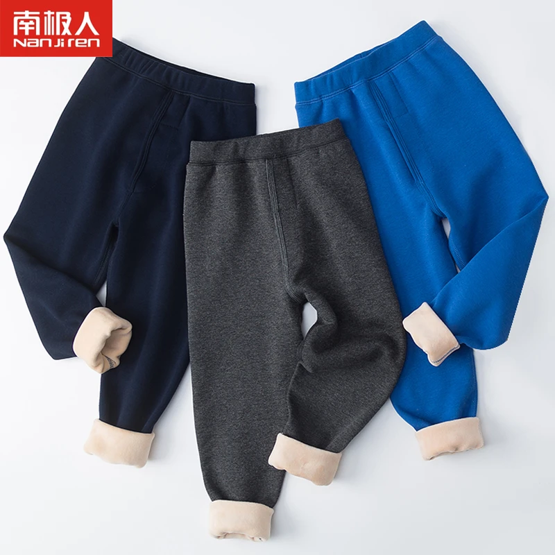 【断码福利】童装男童加绒裤子冬季加厚儿童一体绒校服神器保暖裤