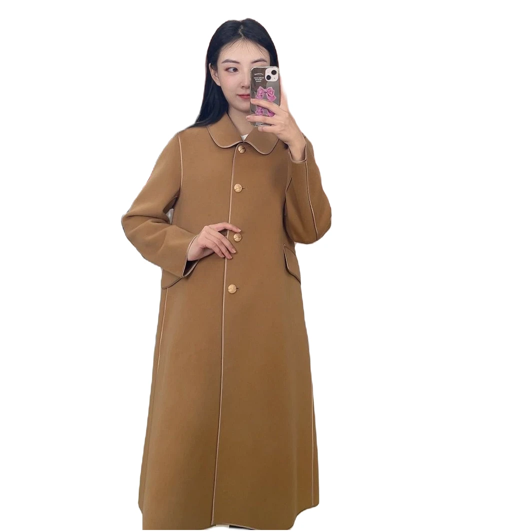 【新疆包邮】8206-天雅国际修身休闲羊毛大衣 衣长100cm左右