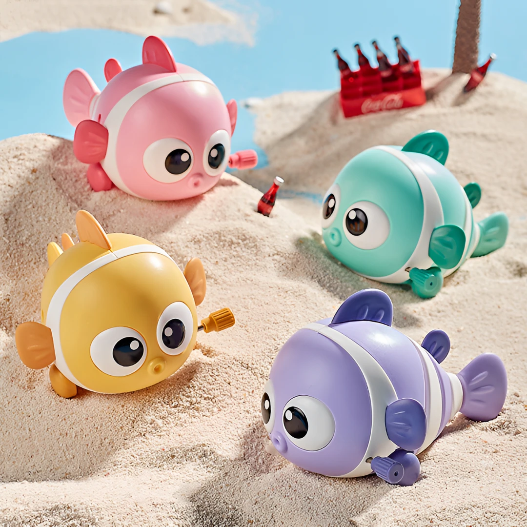 婴儿发条玩具上链上弦会动会跑的鱼动物儿童学爬男孩1一2岁女宝宝