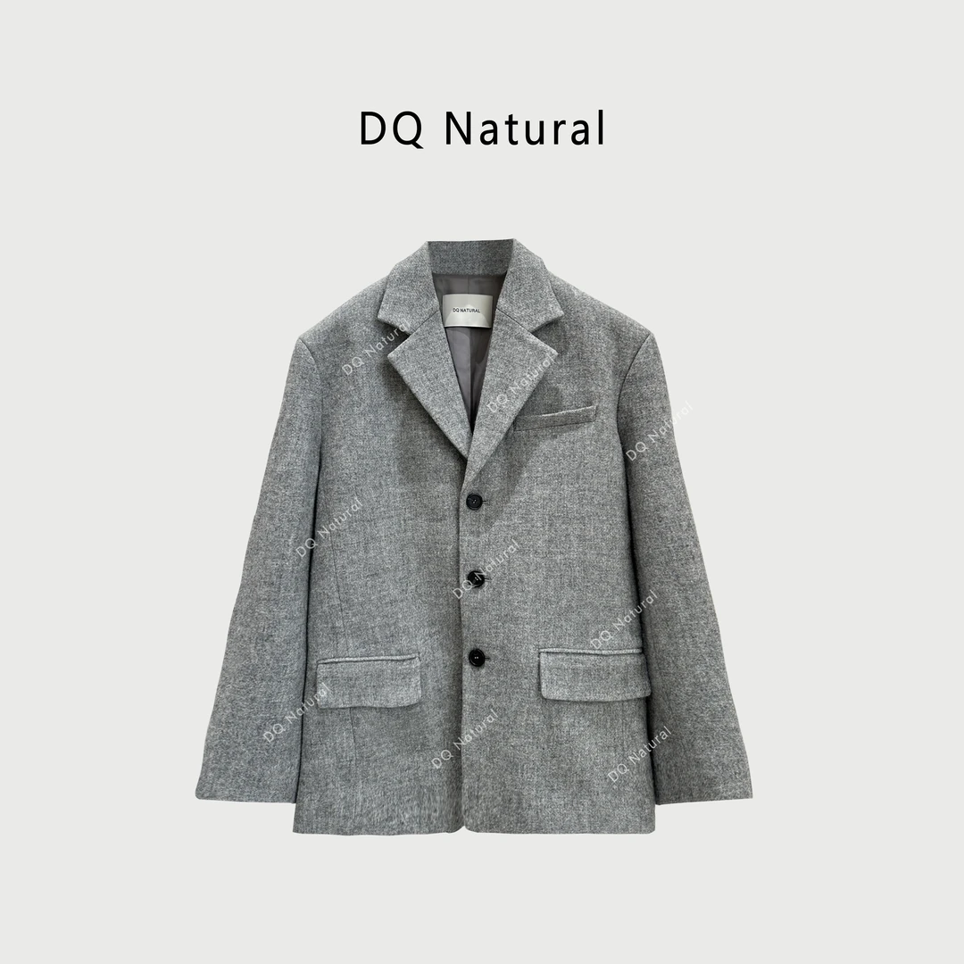 “清货特惠，NO退NO换”【DQ Natural】 重工羊毛西装毛呢外套 762582