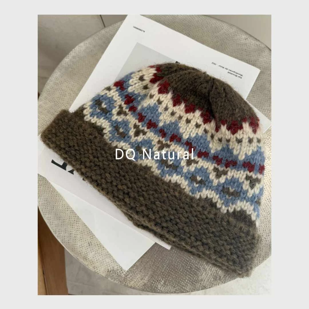 【DQ Natural】森系费尔岛提花针织帽 76M233