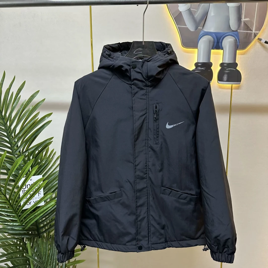 9976秋冬新款连帽纯色百搭休闲时尚薄棉棉衣