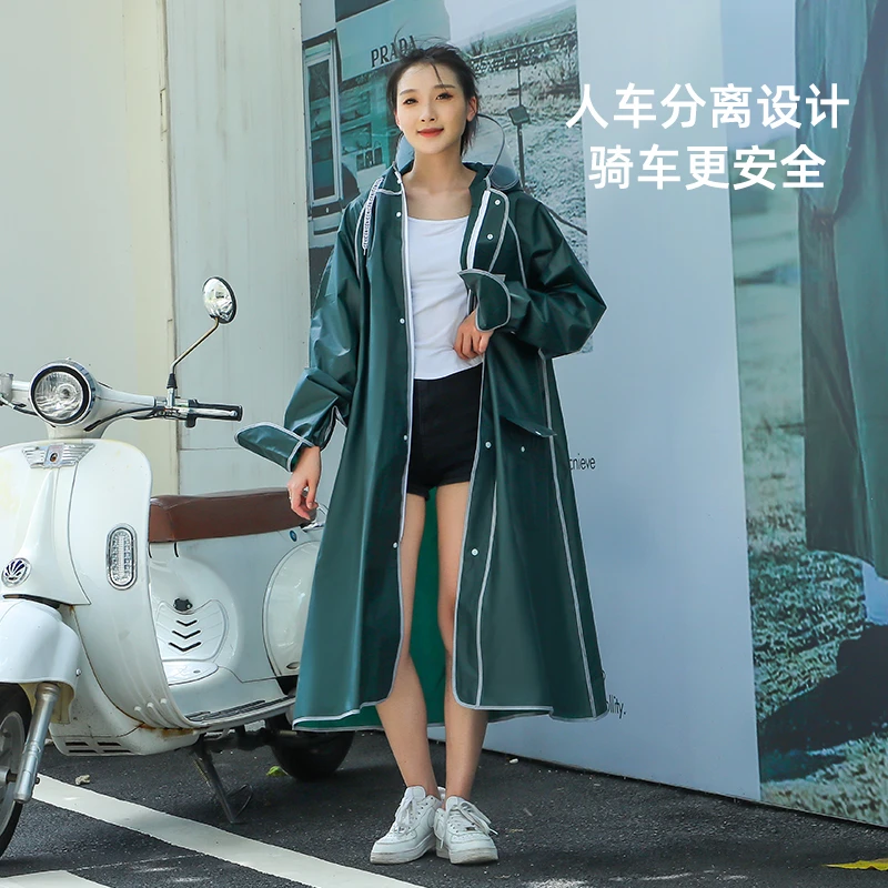 【2024新款颜色上市 送挡雨面罩】防暴雨雨衣长款单人电动车雨披