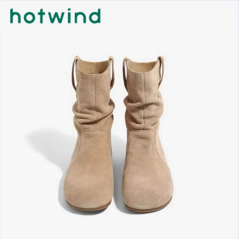 品牌短靴女鞋2024新款秋冬季加绒平底西部中筒勃肯雪地马丁靴子爆