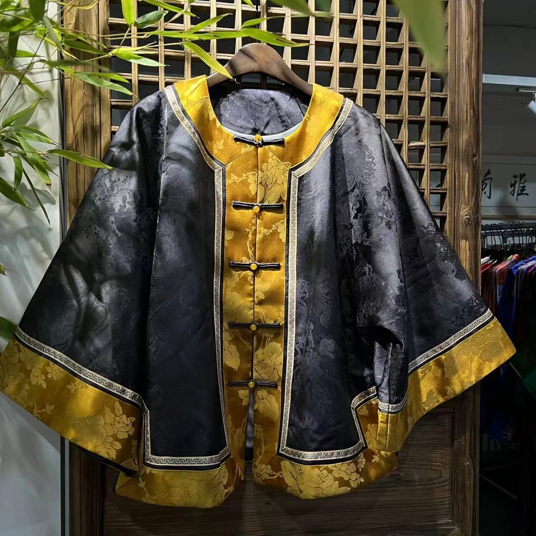 【晓荷】新中式国风中开加棉太太服上衣242028