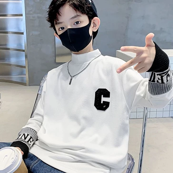 秋冬新款儿童德绒打底衫-A48