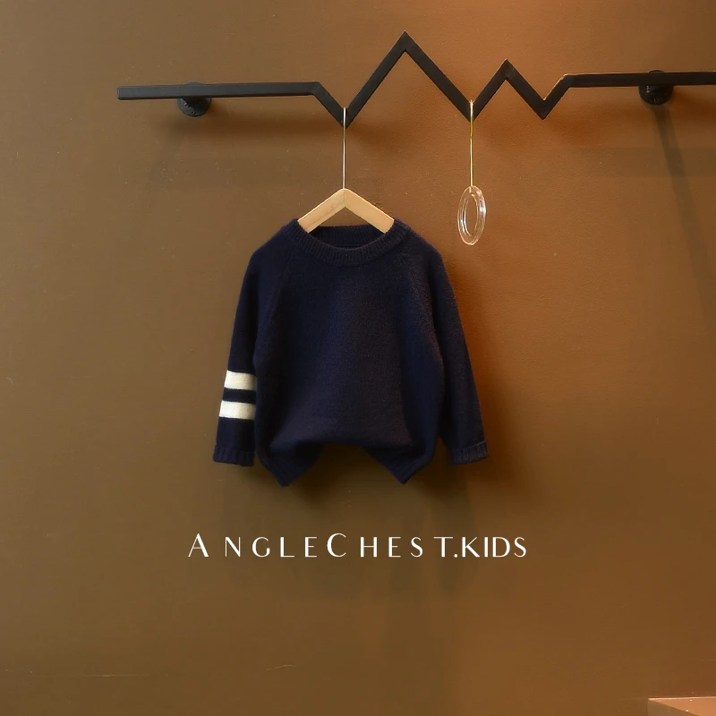 儿童秋季新品设计师亲子款毛线衣潮牌风男女童毛衣qk23028