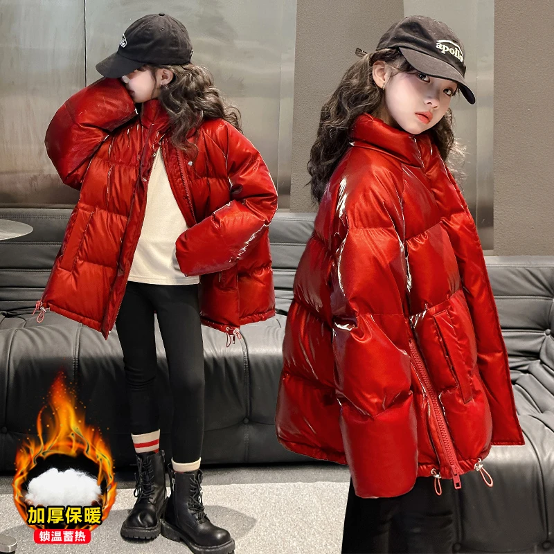 【毛妈潮牌】女童冬季加厚棉衣2023新款韩版中大童免洗宽松棉服外套