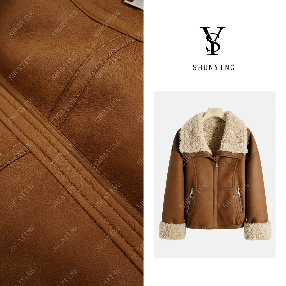 【仟娜】舒适感满分~加绒加厚保暖百搭时尚机车服外套SY66WT917