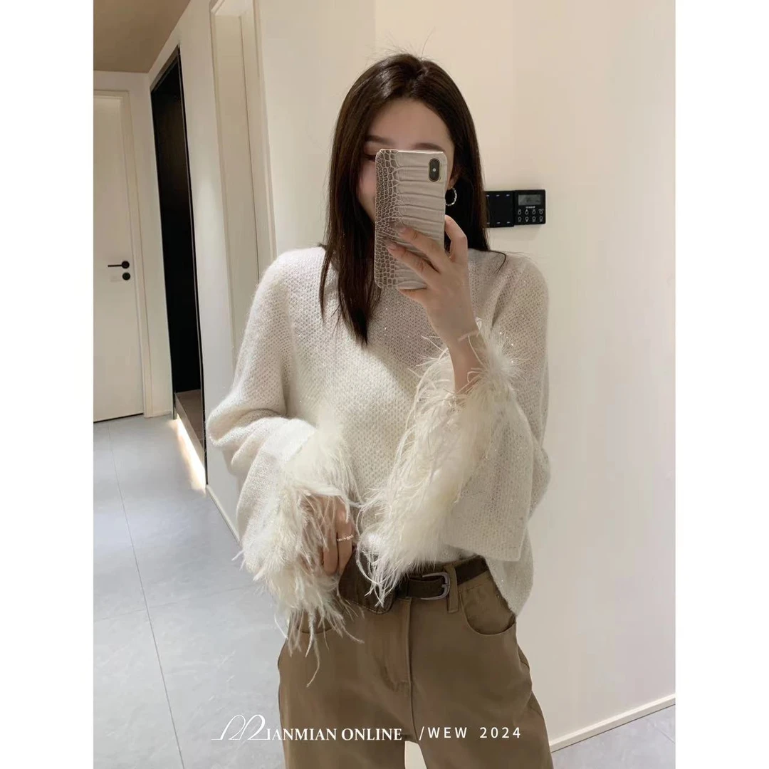 【十七专属】“闪闪星河”针织毛衣气质法式小香风温柔秋冬宽松1143