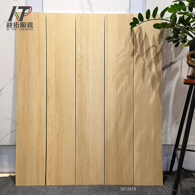 奶油色木纹砖200x1200全瓷低吸仿实木地砖客厅防滑瓷砖卧室北欧风